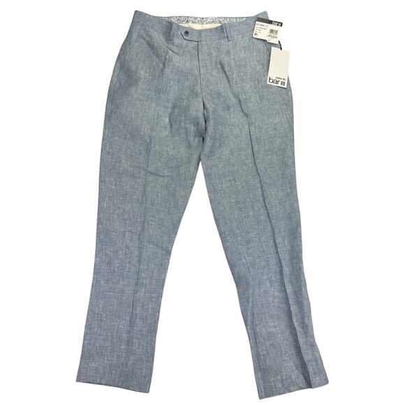 Bar III Mens Slim Fit 100% Linen Suit Pants Blue 32x30 - Picture 1 of 4